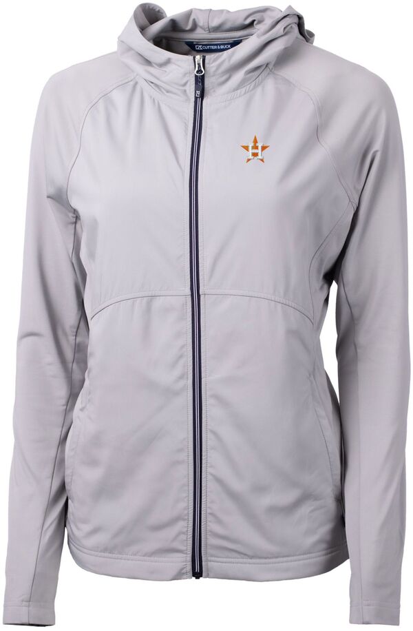 カッターアンドバック レディース アウター ジャケット・ブルゾン ニット Cutter \u0026 Buck Women Houston Astros Polished Eco Knit Hybrid Full Zip Jacket NoColor