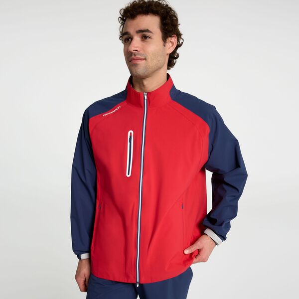 ウォルターヘーゲン メンズ アウター ジャケット・ブルゾン Walter Hagen Men's Performance 11 Hydrocover Golf Rain Jacket Positive Red レッド｜ReVida 店