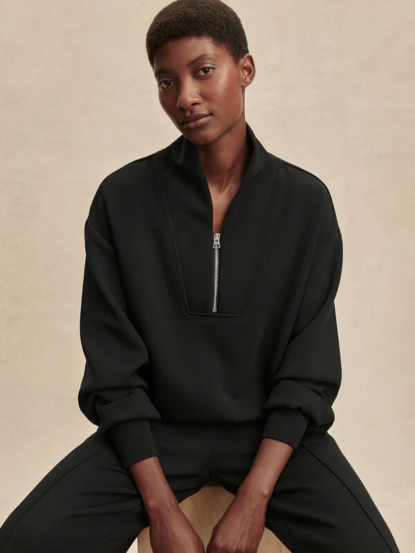 バーレイ レディース アウター パーカー・スウェット シャツ Varley Women's Davidson Sweatshirt Black ブラック｜ReVida 店