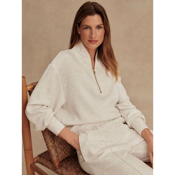 バーレイ レディース アウター パーカー・スウェット シャツ Varley Women's Davidson Sweatshirt Ivory Marl アイボリー