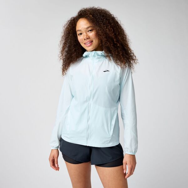 ブルックス レディース アウター ジャケット・ブルゾン Brooks Women's Canopy Packable Jacket Stride Blue ブルー