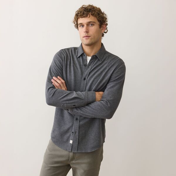 マリーン レイヤー メンズ トップス シャツ Marine Layer Men Pacifica Stretch Shirt Charcoal Heather チャコール