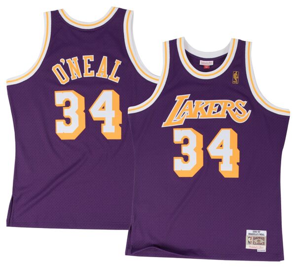 ミッチェル\u0026ネス メンズ トップス シャツ ジャージー Mitchell \u0026 Ness Adult Los Angeles Lakershaquille ONeal #34 Purple Hardwood Classics Replica 1996 Jersey NoColor パープル
