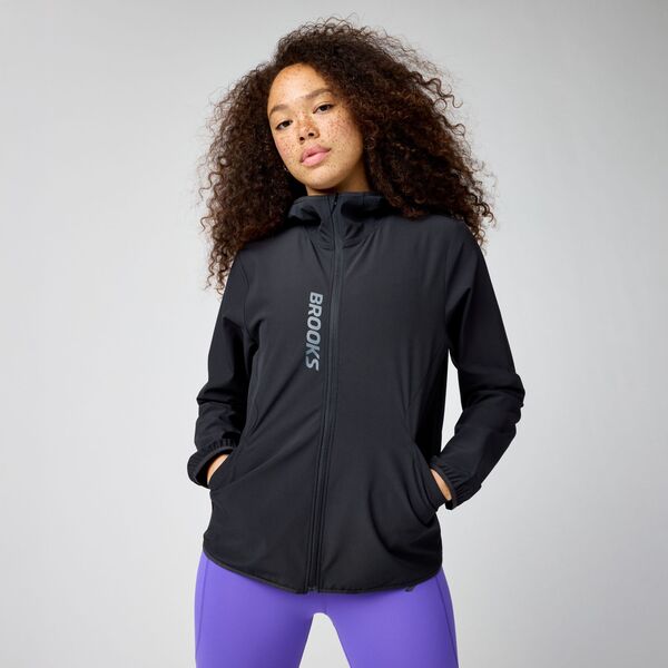 ブルックス レディース アウター ジャケット・ブルゾン Brooks Women's Canopy Jacket Black ブラック