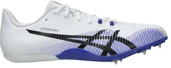 アシックス メンズ シューズ スニーカー プリント ASICS Hypersprint 8 Track and Field Shoes White/Cobalt Burst ホワイト｜ReVida 店