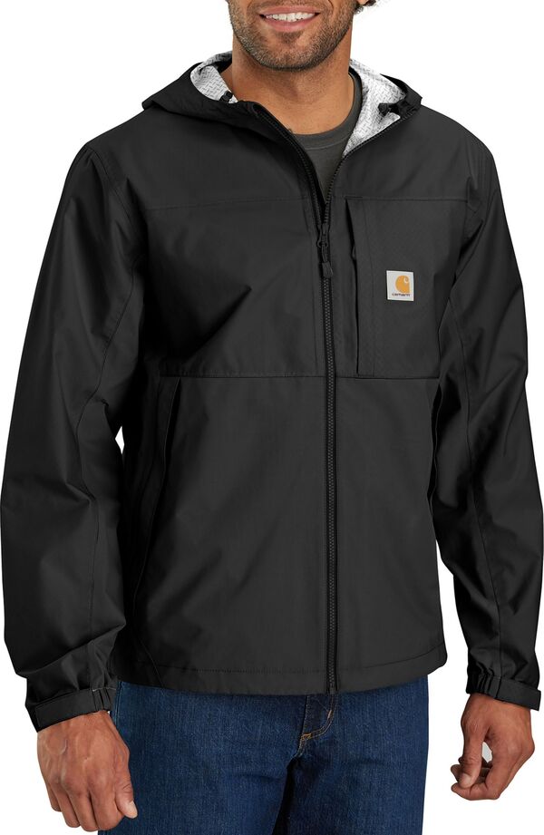 カーハート メンズ アウター ジャケット・ブルゾン Carhartt Men's Packable Lightweight Storm Defender Jacket Black ブラック|ReVida 店