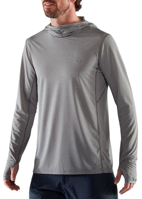 フェールラーベン メンズ アウター パーカー・スウェット Fjallraven Men\u0027s Abisko Sun-Hoodie Shark Grey 薄墨色 トップス-メンズファッション