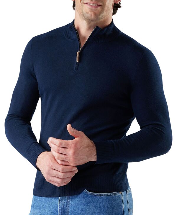 かっこ良い毛糸 メンズ アウター 編み物・プルオーバー ハーフジップ SmartWool Men\u0027sparwood Half Zip Sweater Deep Navy Heather ギョリュウモドキ