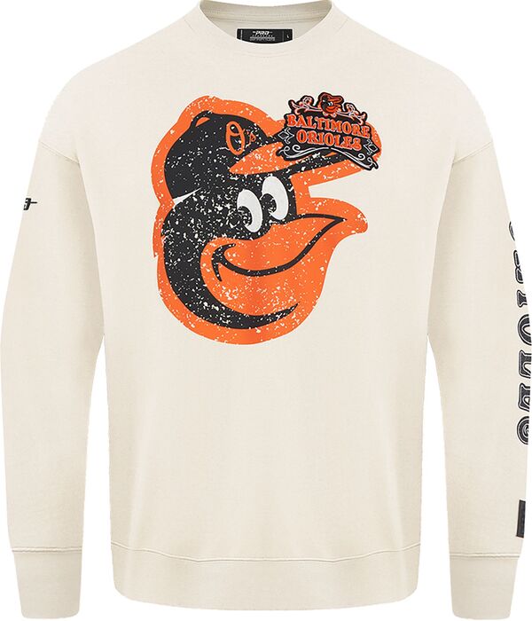 プロスタンダード メンズ アウター パーカー・スウェット シャツ フリース Pro Standard Men's Baltimore Orioles Cream Rebel Athletics Fleece Crew Pullover Sweatshirt NoColor クリーム｜ReVida 店