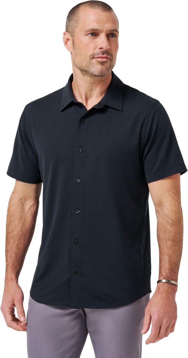 トラビスマヒュー メンズ ボトムス 二分の一ズボン下・さる股引き プルオーバー TravisMathew Men\u0027s Theater Button-Up Golf Shirt Black 黒いこと