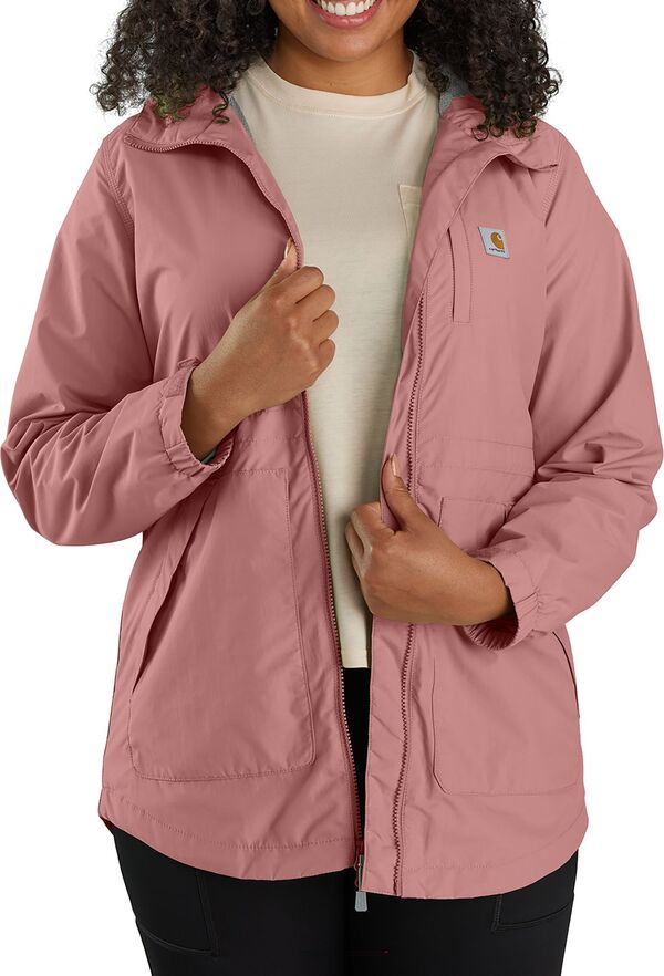 カーハート レディース アウター ジャケット・ブルゾン コート Carhartt Women's Rain Defender Hooded Lightweight Coat Rose Tint|ReVida 店