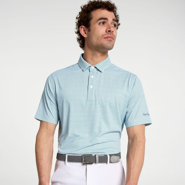 ウォルターヘーゲン メンズ トップス ポロシャツ プリント Walter Hagen Men's Performance 11 Novelty Print Golf Polo Snake Tequila White ホワイト