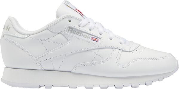 リーボック レディース シューズ スニーカー なめし革 Reebok Women\u0027s Classic Leatherunning Shoes Wht/Wht/Grey 薄墨色