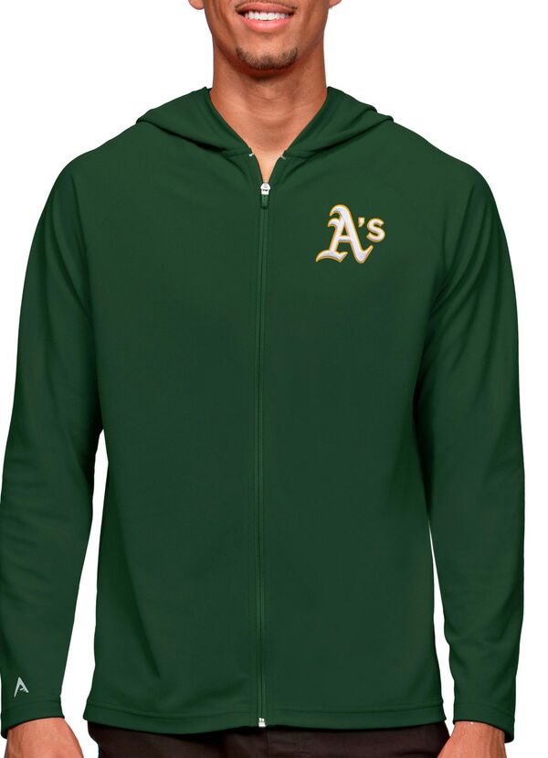 アンティグア メンズ アウター パーカー・スウェット Antigua Men\u0027s Athletics Green Legacy Full Zip Hoodie NoColor 緑であること