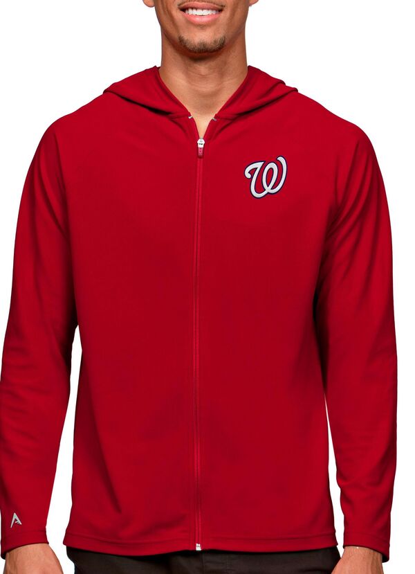 アンティグア メンズ アウター パーカー・スウェット Antigua Men's Washingtonationals Red Legacy Full Zip Hoodie NoColor レッド｜ReVida 店