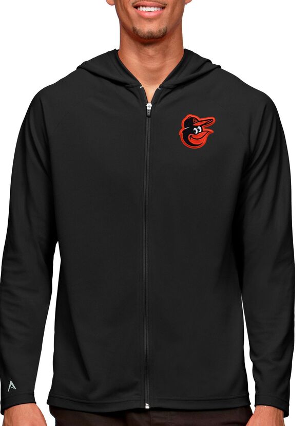 アンティグア メンズ アウター パーカー・スウェット Antigua Men's Baltimore Orioles Black Legacy Full Zip Hoodie NoColor ブラック｜ReVida 店