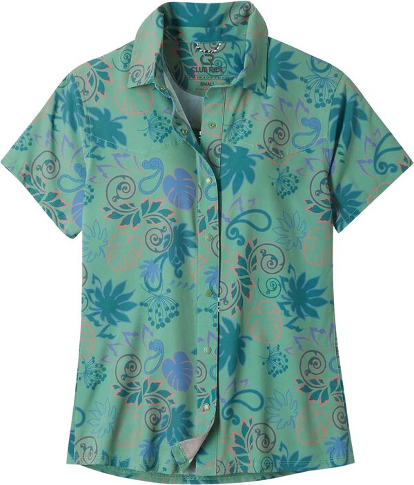 クラブライド レディース トップス シャツ Club Ride Women's Bandara Shirt Dark Ivy Paisley
