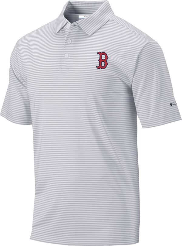 コロンビア メンズ トップス ポロシャツ Columbia Men's Boston Red Sox Golf Club Invite Omni-Wick Polo Gray グレー｜ReVida 店