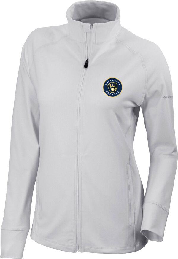 コロンビア レディース アウター 上衣・上衣 Columbia Women\u0027s Milwaukee Brewers Omni-Wick Greenkeeper Full-Zip Jacket White 白いこと