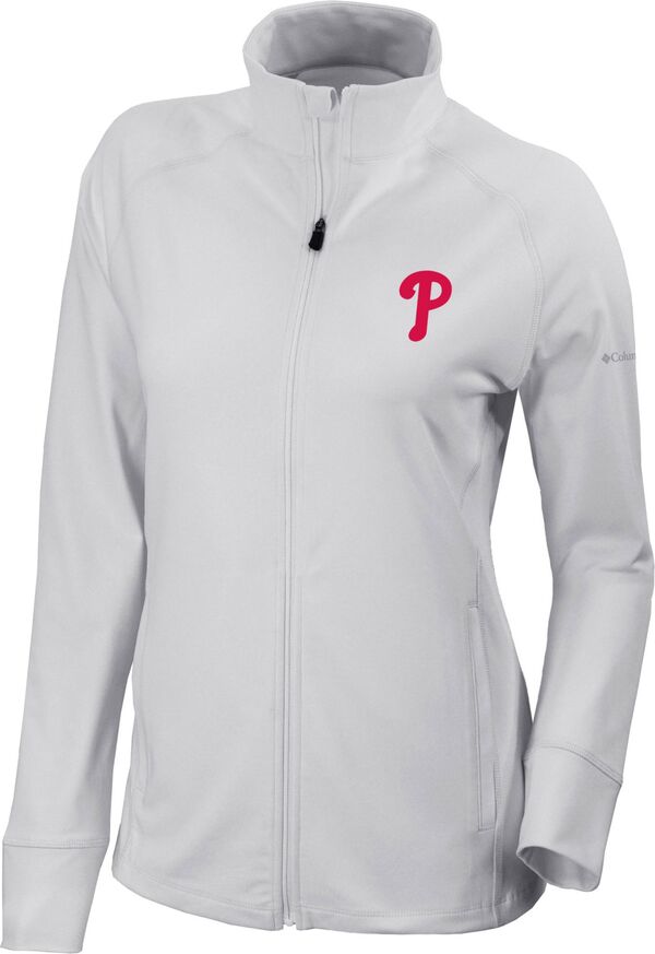 コロンビア レディース アウター 上衣・上衣 Columbia Women\u0027s Philadelphia Phillies Omni-Wick Greenkeeper Full-Zip Jacket White 白いこと