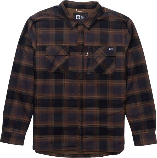 ソルティークルー メンズ トップス シャツ Salty Crew Men's Fathom Long Sleeve Tech Shacket Phantom|ReVida 店