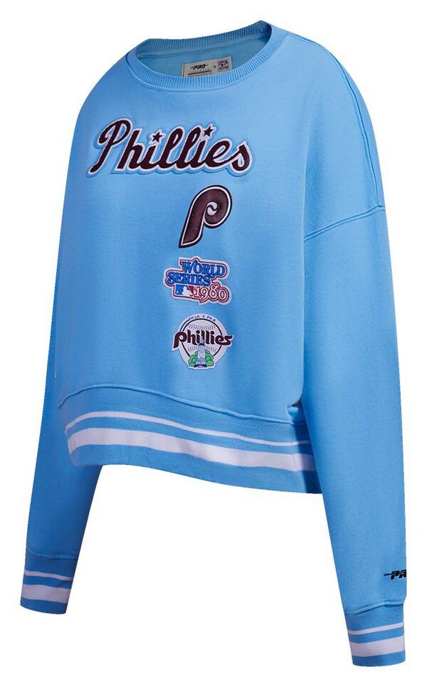 プロスタンダード レディース アウター パーカー・スウェット クルーネック シャツ ロゴ フリース Pro Standard Women's Philadelphia Phillies Blue Logo Fleece Crew Neck Sweatshirt Blue ブルー|ReVida 店