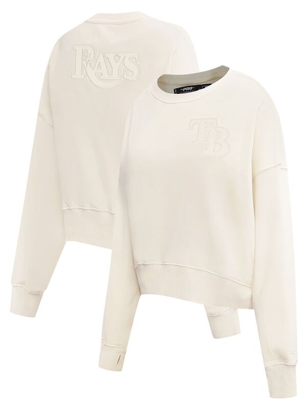 プロスタンダード レディース アウター パーカー・スウェット クルーネック シャツ Pro Standard Women's Tampa Bay Rays Cream Classicrewneck Sweatshirt NoColor クリーム|ReVida 店
