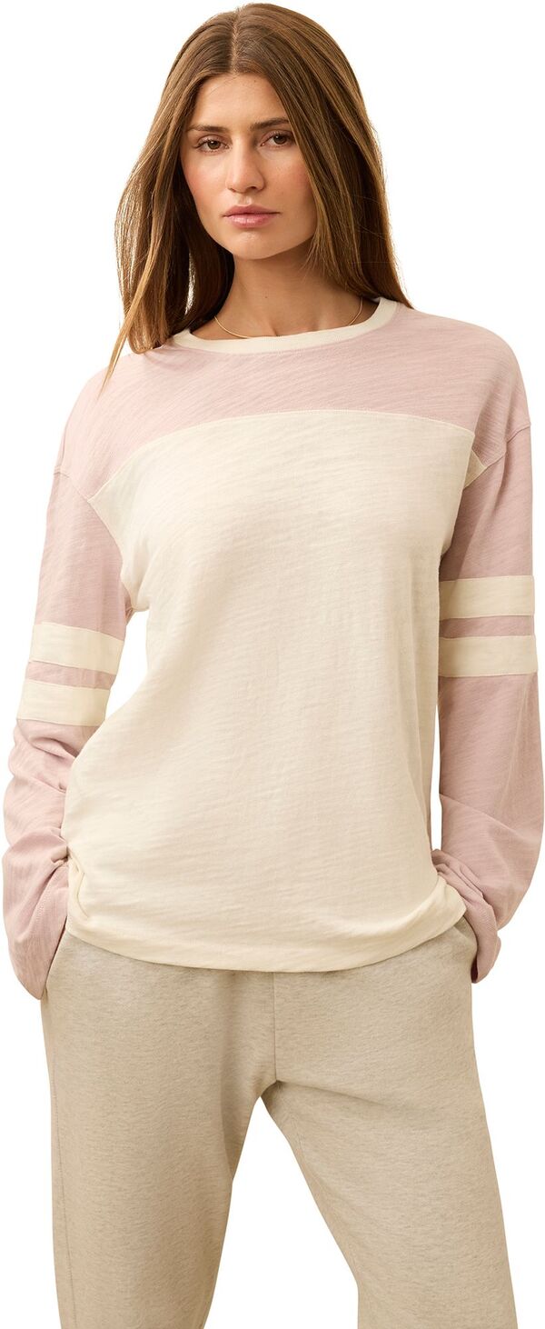 ファレティ レディース トップス Tシャツ Faherty Women'sunwash Slub Varsity Long Sleeve T-Shirt Violet Ice Varsity バイオレット｜ReVida 店