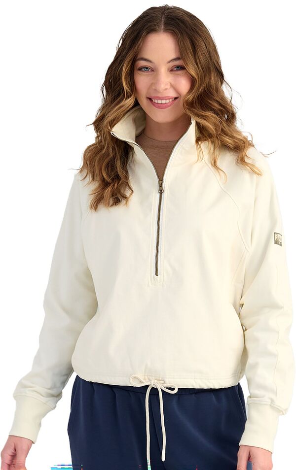 フック レディース トップス シャツ HUK Women's Cruiser Hybrid 1/2 Zipullover Egret