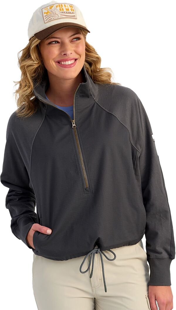 フック レディース トップス シャツ HUK Women's Cruiser Hybrid 1/2 Zipullover Volcanic Ash アッシュ|ReVida 店