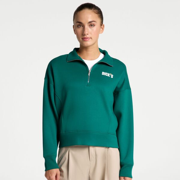 キャリー レディース アウター パーカー・スウェット スキューバ DICK's Heritage Shop CALIA Women'soft Scuba 1/4 Zip Dsgreen グリーン｜ReVida 店
