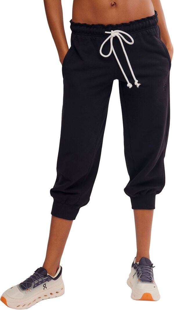 フリーピープル レディース ボトムス カジュアルパンツ クロップド ジョガーパンツ FP Movement Women's Flutter Cropped Joggers Black ブラック
