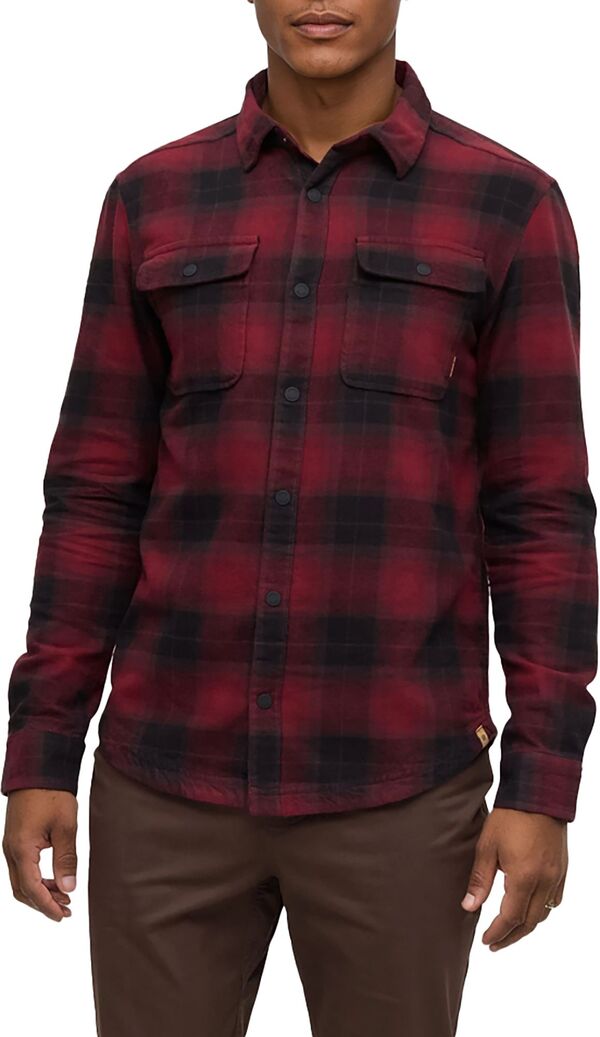 テンツリー メンズ トップス シャツ Tentree Men Forest Flannel Shirt Deep Burgundy/Crkside Pld バーガンディ