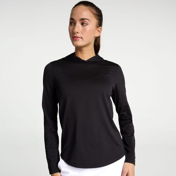 ウォルターヘーゲン レディース アウター パーカー・スウェット Walter Hagen Women\u0027s Performance 11 UV Suncover Hoodie Pure Black 黒いこと