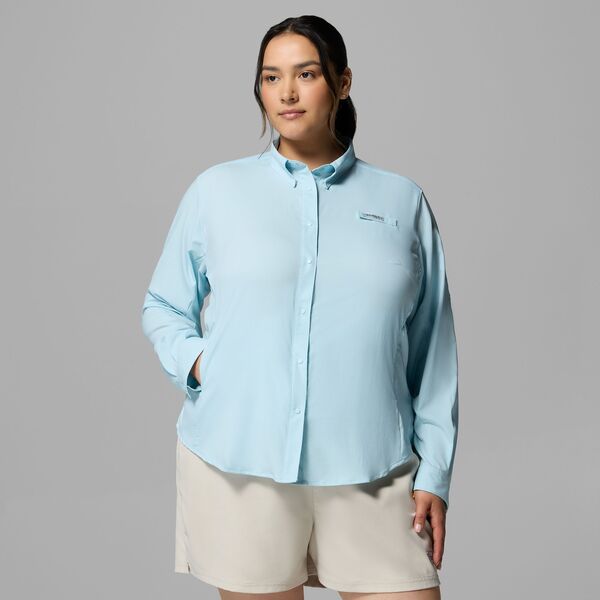 コロンビア レディース トップス シャツ Columbia Women's PFG TamiamiI Long Sleeve Shirt Marine Light