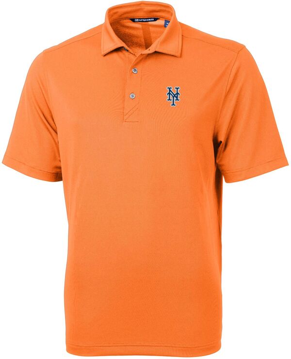 カッターアンドバック メンズ トップス ポロシャツ Cutter & Buck Men's New York Mets Orange Virtueco Pique Polo NoColor オレンジ|ReVida 店