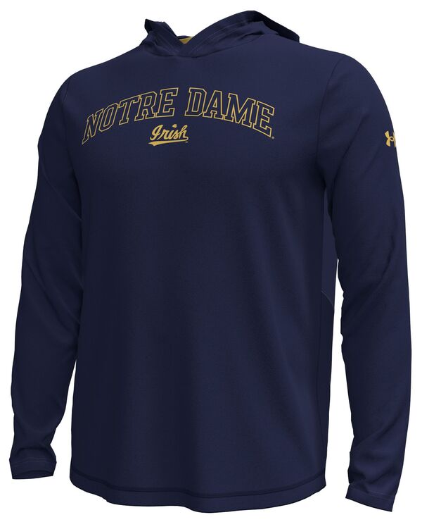 アンダーアーマー メンズ トップス Tシャツ Under Armour Men's Notre Dame Fighting Irish Navy Knockout Long Sleeve T-Shirt NoColor ネイビー