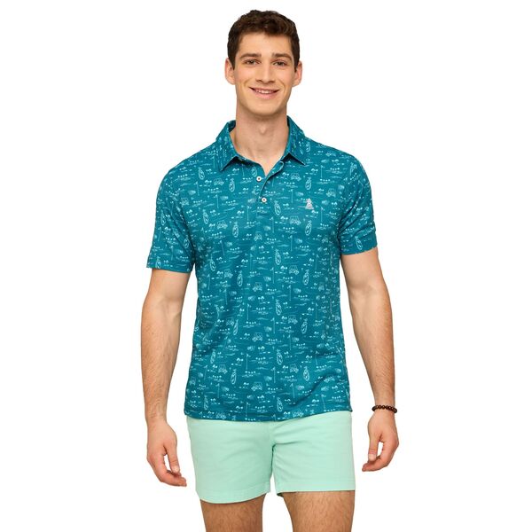 チャビーズ メンズ トップス ポロシャツ ニット Chubbies Men's Ultra Fine Knit Range Polo Dark Teal ティール｜ReVida 店