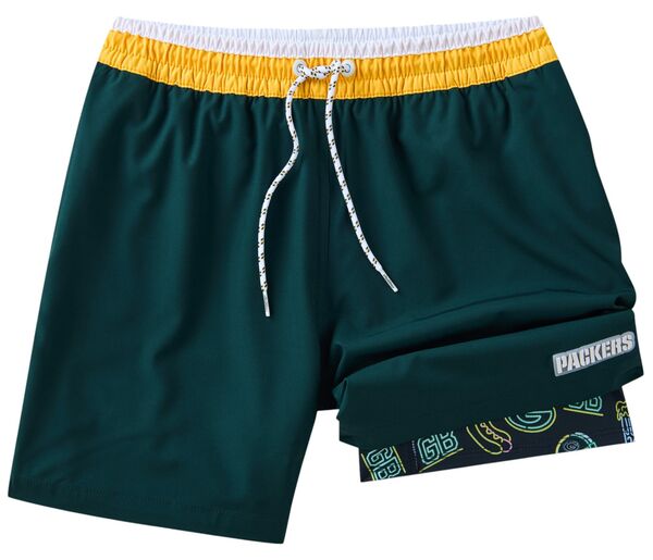チャビーズ メンズ 水着 ハーフパンツ・ショーツ Chubbies Adult Green Bay Packers Classic Dark Green 5.5\