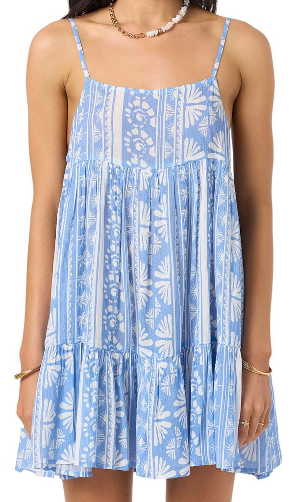 オニール レディース トップス ワンピース プリント ミニ O'Neill Women'saltwater Essentials Rilee Print Mini Dress Azurine|ReVida 店