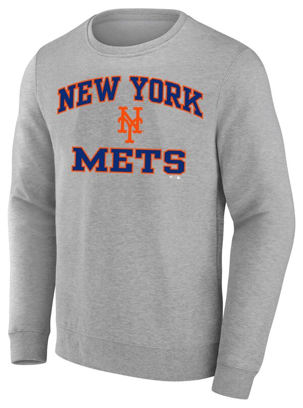 ファナティクス レディース トップス Tシャツ クルーネック トール フリース Fanatics MLB Adult New York Mets Grey Big and Tall 'Heart N Soul' Fleece Crewneck T-Shirt NoColor グレー｜ReVida 店