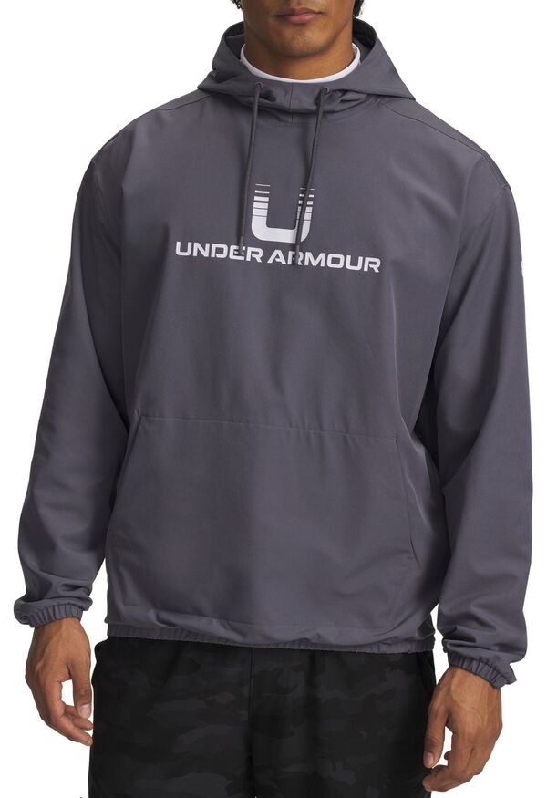 アンダーアーマー メンズ アウター パーカー・スウェット Under Armour Men's Unstoppable Woven Hoodie Castlerock/White ホワイト