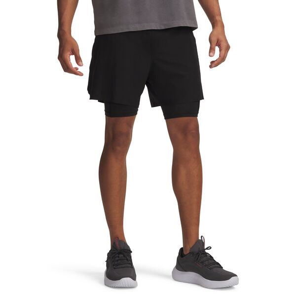 アンダーアーマー メンズ ボトムス ハーフパンツ・ショーツ ショートパンツ Under Armour Men's Vanish Elite 2-in-1 Shorts Ultimate Black/Ultimate Black ブラック