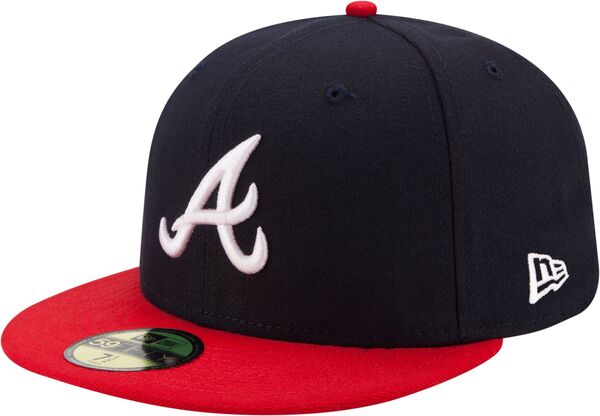 ニューエラ メンズ アクセサリー 帽子 New Era Men's Atlanta Braves 59Fifty Home Navy Authentic Hat NoColor ネイビー