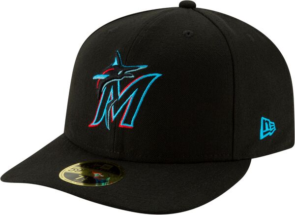 ニューエラ メンズ アクセサリー 帽子 New Eradult Miami Marlins 59Fifty Game Black Low Crown Fitted Hat NoColor ブラック