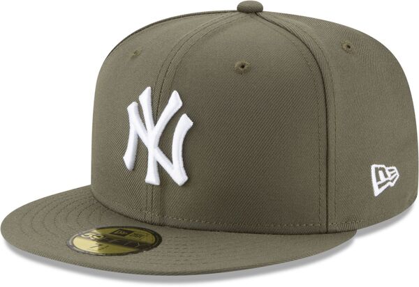 ニューエラ メンズ アクセサリー 帽子 New Era Men New York Yankees Olive Basic 59Fifty Fitted Hat NoColor オリーブ