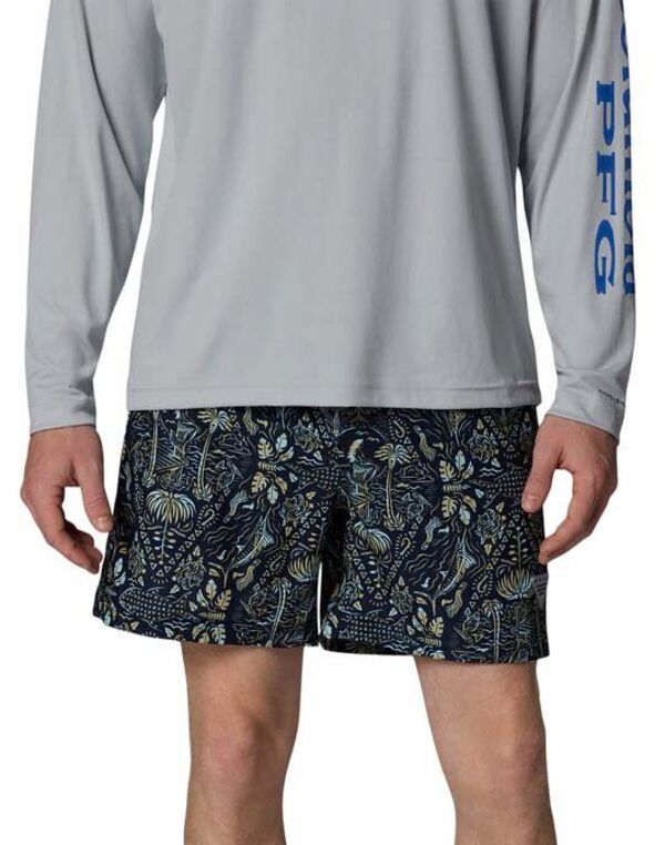 コロンビア メンズ ボトムス 二分の一ズボン下・さる股引き 遊撃手ズボン下 Columbia Men\u0027s PFG Rambler Water Shorts Collegiate Navy Seasirens 米国海軍 ズボン・パンツ-メンズファッション