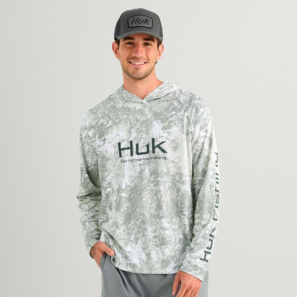 フック メンズ アウター パーカー・スウェット HUK Men's Mossy Oak Pursuit Hoodie Seagrass|ReVida 店