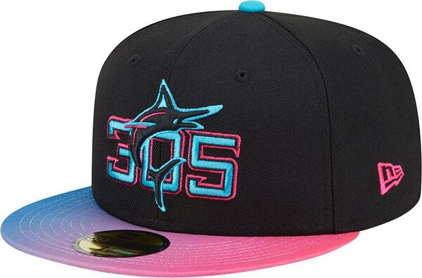 ニューエラ レディース アクセサリー 帽子 New Eradult Miami Marlins City Connect 59Fifty Fitted Hat NoColor
