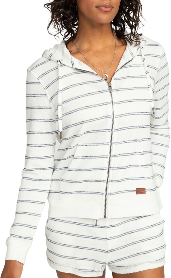 ロキシー レディース アウター パーカー・スウェット Roxy Women\u0027s Perfect Wave Stripe Pullover White 白いこと